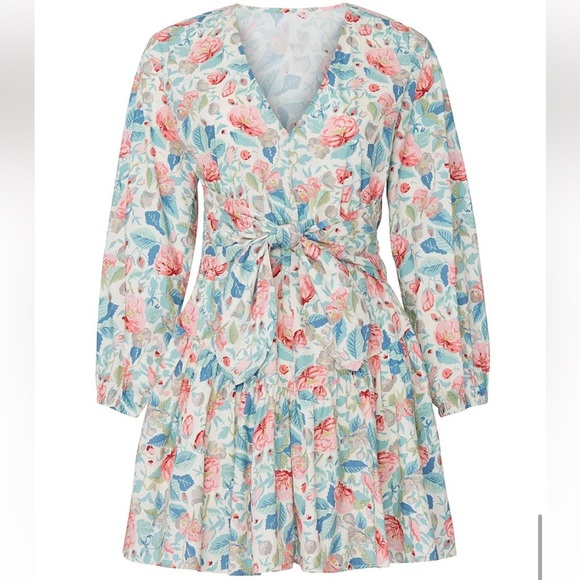 La Vie Rebecca Taylor Long Sleeve Paint Garden Dress - Picture 5 of 6